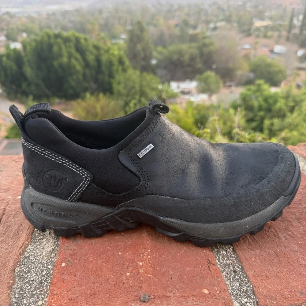 Merrell Innsbruck Waterproof Black Leather Primaloft Slip-on Shoe J75321 Men 9.5